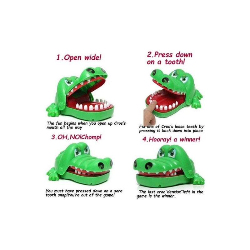 Crocodile Mouth Dentist Portable Lightweight Rich Unique Design Bite Finger Toy 16.2x15.5x12.2cm - Image 5