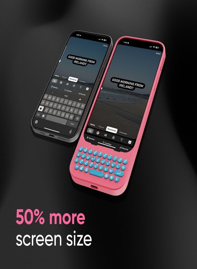 Clicks Keyboard for iPhone 15 Pro Max - Keyboard Case for Premium Typing Experience - Faster, Accurate Typing, Charge as Normal - London Sky - Image 5