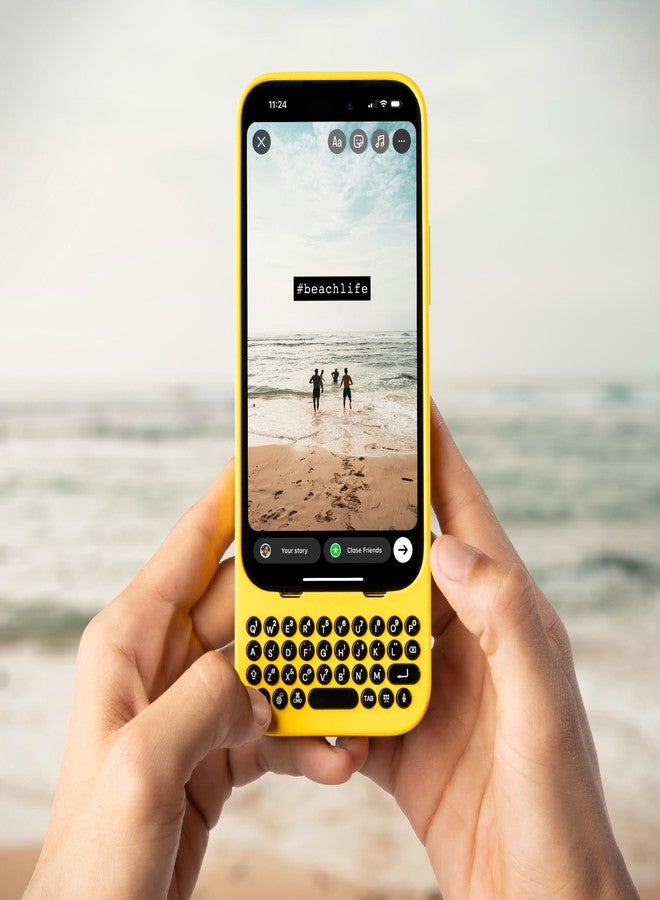 Clicks Keyboard for iPhone 15 Pro Max - Keyboard Case for Premium Typing Experience - Faster, Accurate Typing, Charge as Normal - London Sky - Image 3