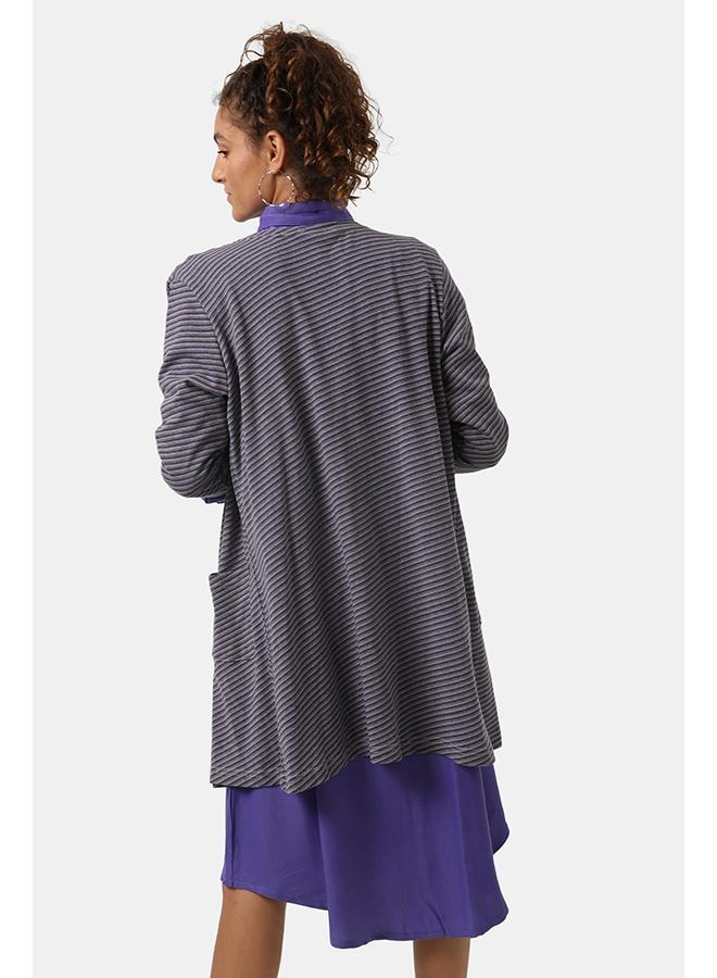 kady Jamila women striped open front cardigan - Image 2