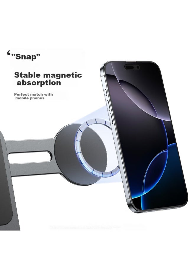 Xiaotian Phone Stand, Desktop Ipad Tablet Support Stand, Aluminum Alloy, 360-Degree Rotating, Foldable Tablet Stand, Metal, Adjustable Height, For And Drawing, New Model - Image 2