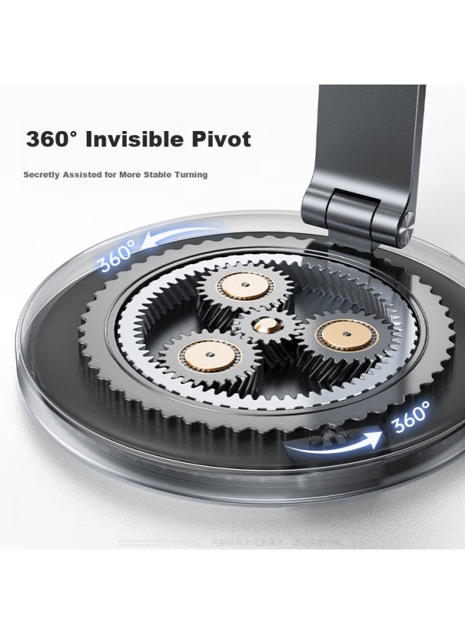 Xiaotian Phone Stand, Desktop Ipad Tablet Support Stand, Aluminum Alloy, 360-Degree Rotating, Foldable Tablet Stand, Metal, Adjustable Height, For And Drawing, New Model - Image 4