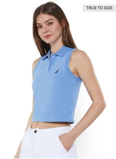 NAUTICA Sleveless Regular Fit Cotton Blend Logo Polo Shirt  - Image 2