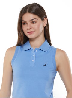 NAUTICA Sleveless Regular Fit Cotton Blend Logo Polo Shirt  - Image 5