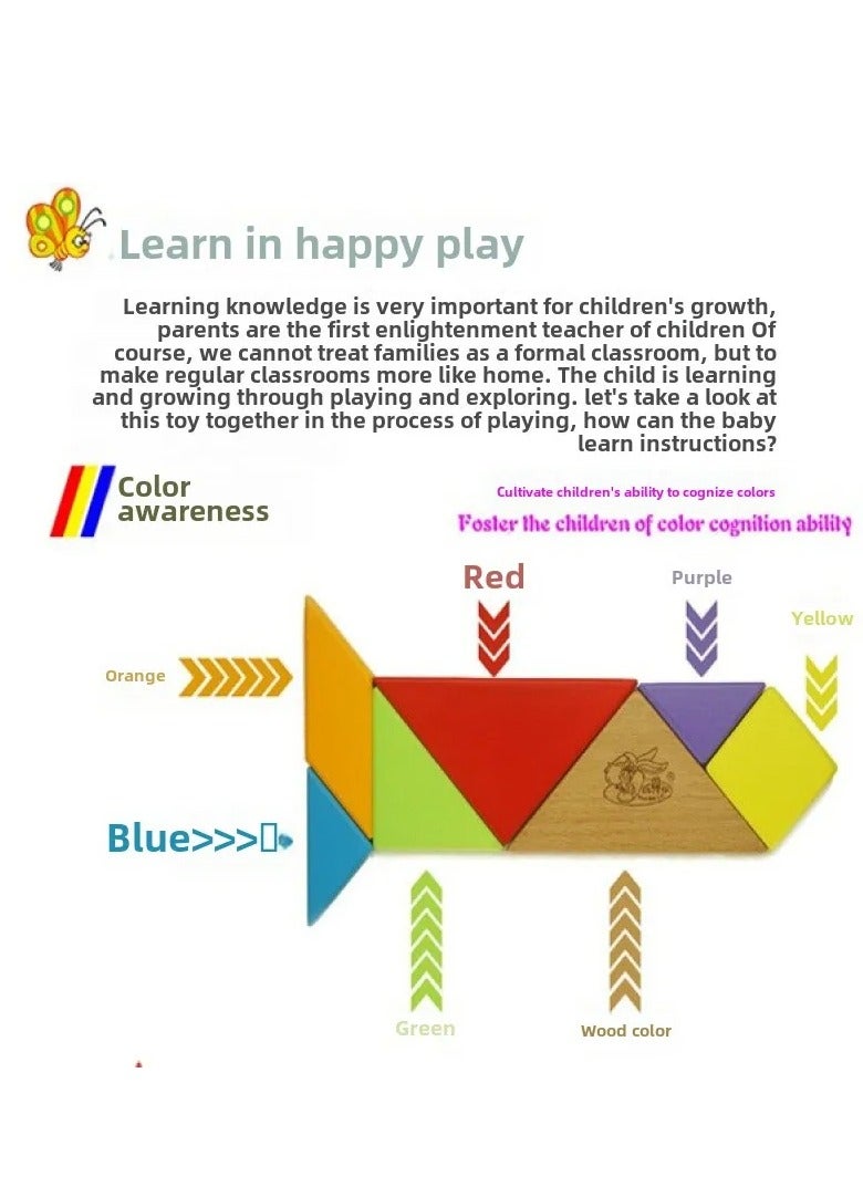 Brain Development Early Learning Puzzle Wooden Puzzle - Image 5