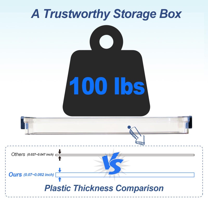 CATOOMUU Clear Portable Slim Project Case 9 X 13 Plastic Storage File Box For Letter A4 Paper Photo Documents Scrapbook, 3 Count - Image 2