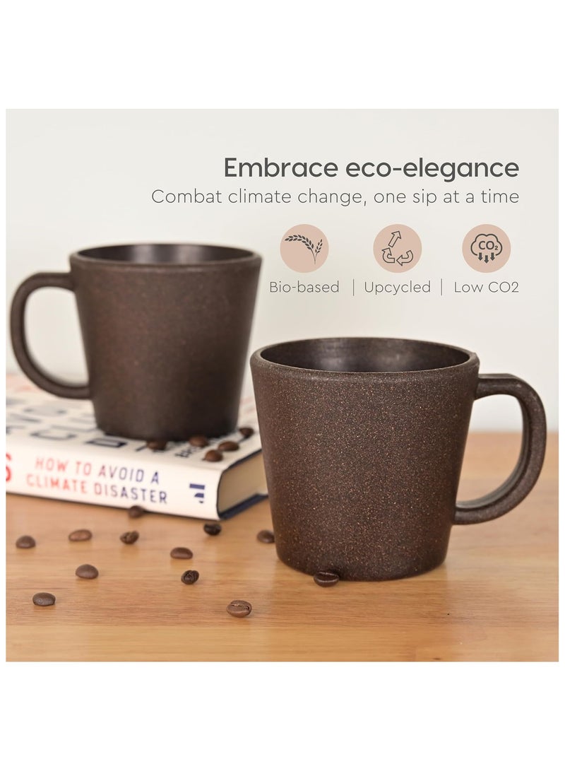 FRENVI Earth-Friendly Majestic Coffee Mug 375 ml| Made with Rice Husk & Bamboo Fibers| Coffee Brown - Image 3