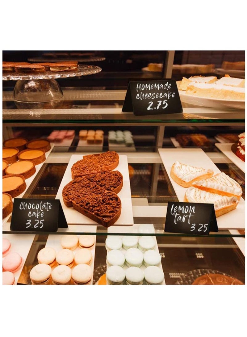 20 Pack Mini Chalkboard Table Tent Signs 10x7 cm for Food - Buffet - Party - Wedding - Chalkboard Labels for Food - Chalk Food Stand Labels - Image 5