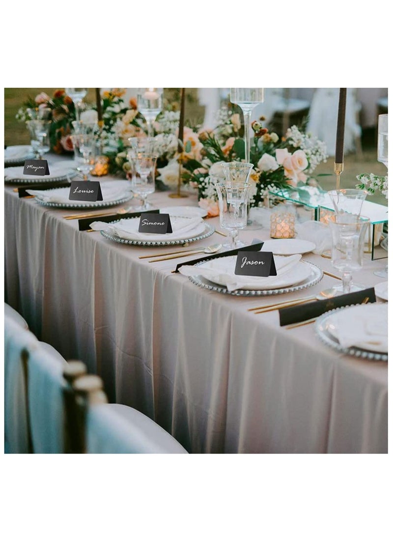 20 Pack Mini Chalkboard Table Tent Signs 10x7 cm for Food - Buffet - Party - Wedding - Chalkboard Labels for Food - Chalk Food Stand Labels - Image 2