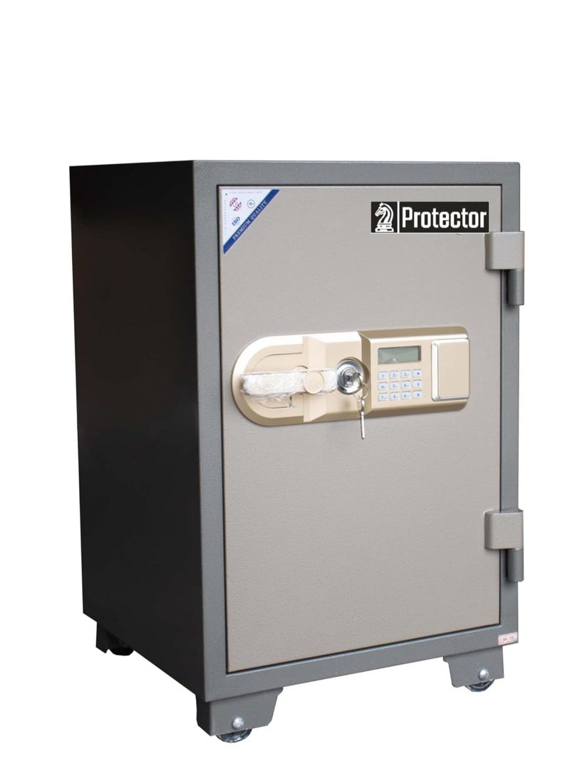 Protector Protecter PT77E4 Fireproof Safe - Anti-Theft Safe with Adjustable Shelf, Numeric Keypad, Double Locks with Lockable Inner Drawer Side (H77 x W50 x D50 cm, 140 kg) - Made in Vietnam - Image 1