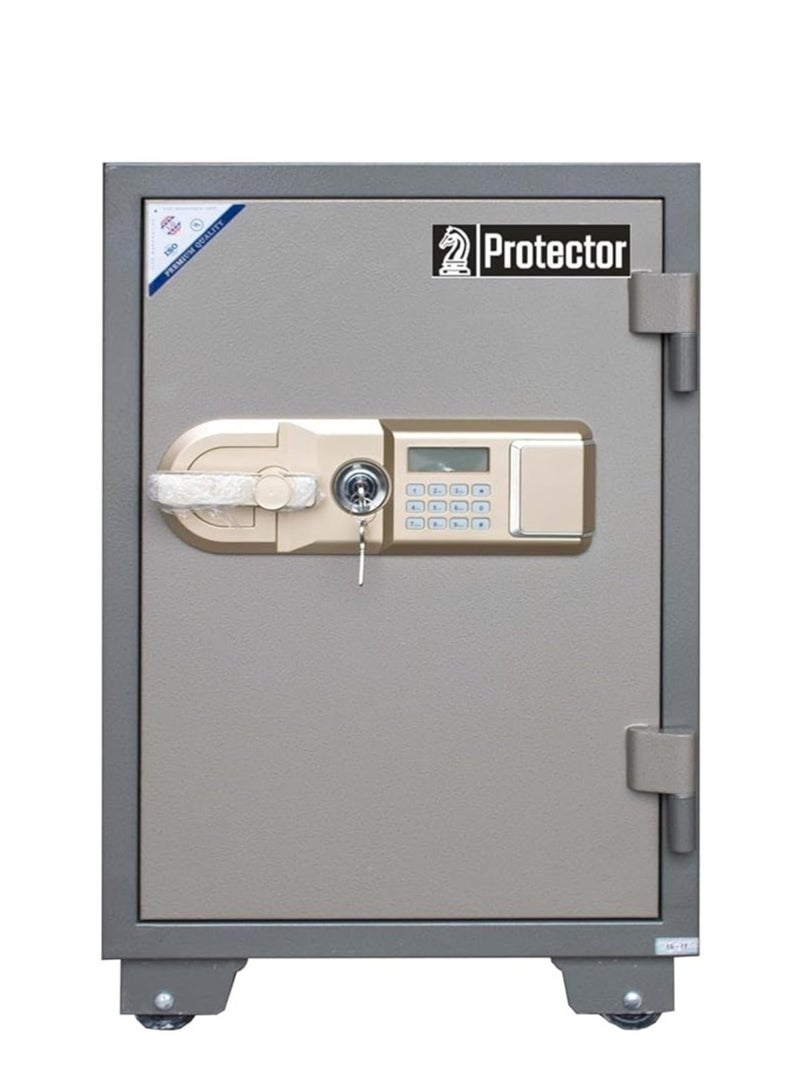 Protector Protecter PT77E4 Fireproof Safe - Anti-Theft Safe with Adjustable Shelf, Numeric Keypad, Double Locks with Lockable Inner Drawer Side (H77 x W50 x D50 cm, 140 kg) - Made in Vietnam - Image 2