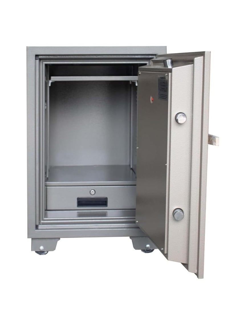 Protector Protecter PT77E4 Fireproof Safe - Anti-Theft Safe with Adjustable Shelf, Numeric Keypad, Double Locks with Lockable Inner Drawer Side (H77 x W50 x D50 cm, 140 kg) - Made in Vietnam - Image 3