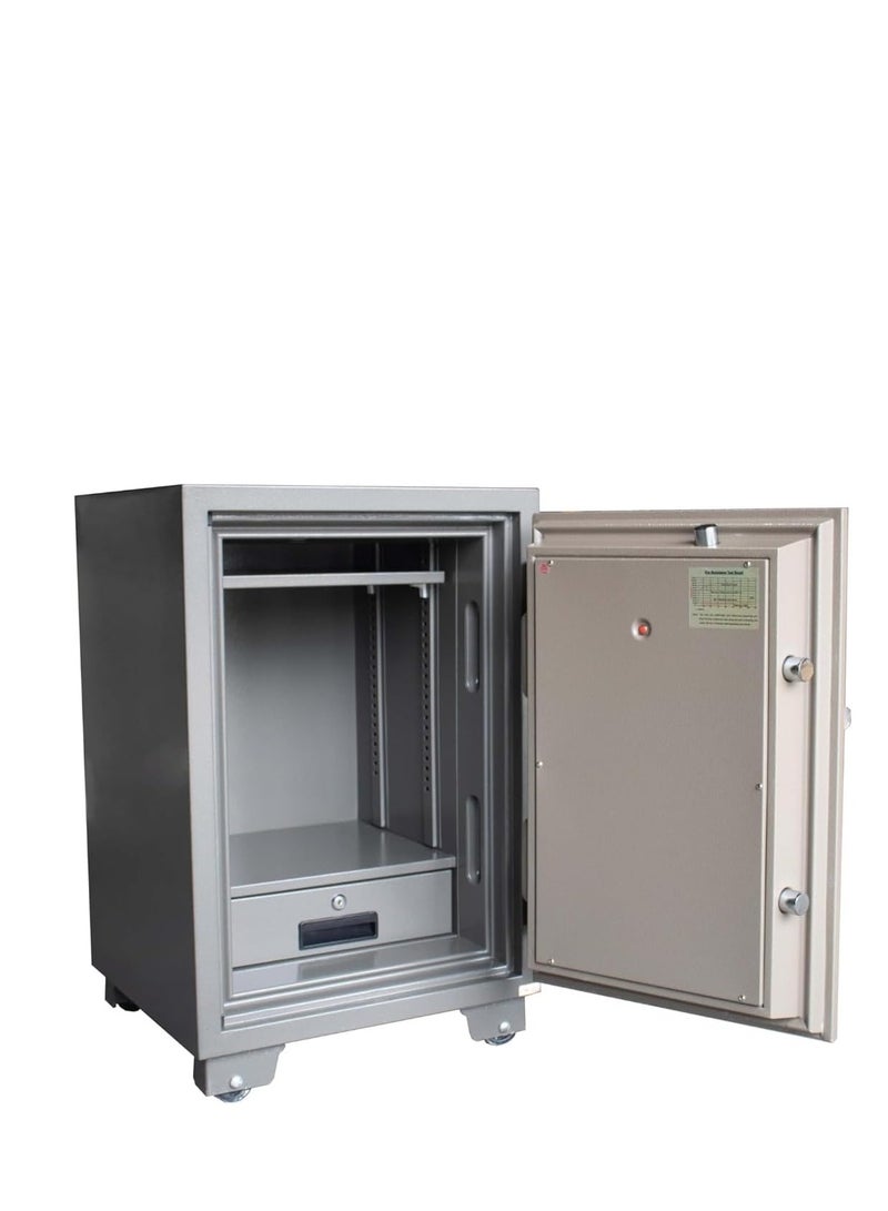 Protector Protecter PT77E4 Fireproof Safe - Anti-Theft Safe with Adjustable Shelf, Numeric Keypad, Double Locks with Lockable Inner Drawer Side (H77 x W50 x D50 cm, 140 kg) - Made in Vietnam - Image 4