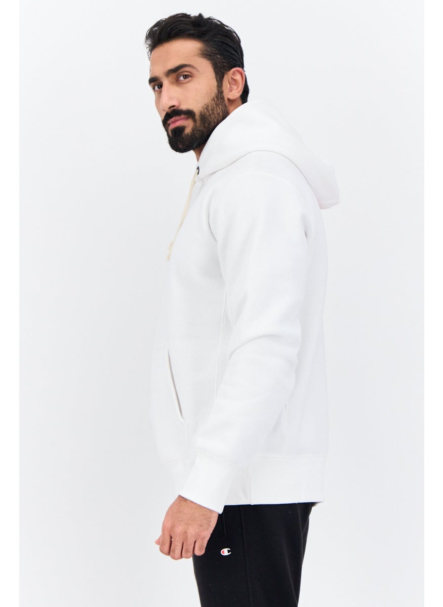 Champion Men Sportswear Fit Long Sleeves Outdoor Hoodies, White  - Image 2