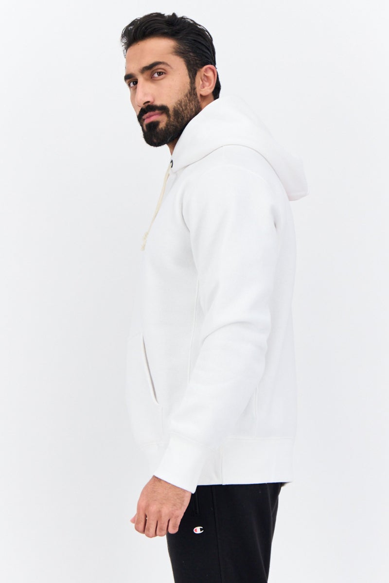 Champion ملابس رياضية للرجال بأكمام طويلة مناسبة، خارجية، هوديز، أبيض - Image 2