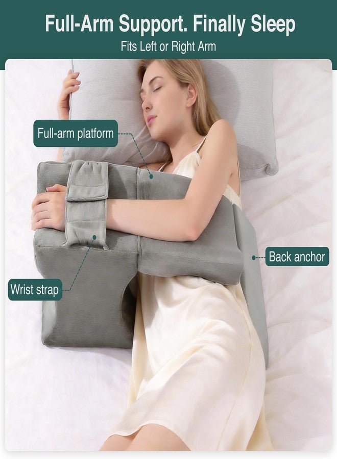 PlentiVive Shoulder Surgery Pillow for Sleeping, Arm Elevation Pillow for Rotator Cuff Recovery, After Shoulder Surgery Supplies, Side Sleeper Cushion for Pain Relief, Broken Arm Post Surgery Must Haves - Image 2