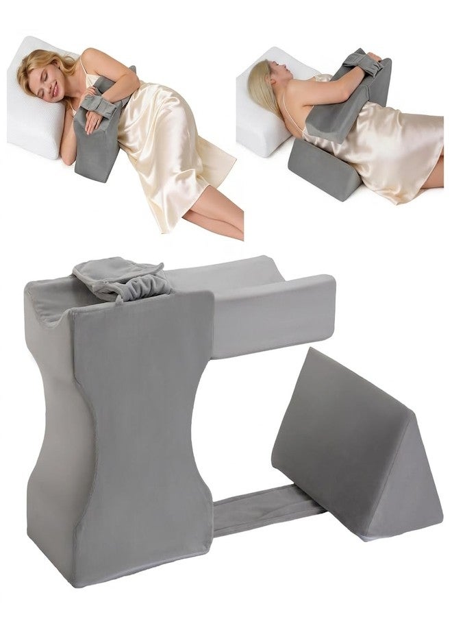 PlentiVive Shoulder Surgery Pillow for Sleeping, Arm Elevation Pillow for Rotator Cuff Recovery, After Shoulder Surgery Supplies, Side Sleeper Cushion for Pain Relief, Broken Arm Post Surgery Must Haves - Image 1