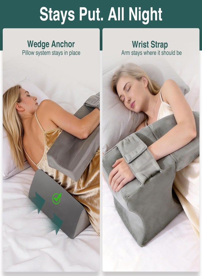 PlentiVive Shoulder Surgery Pillow for Sleeping, Arm Elevation Pillow for Rotator Cuff Recovery, After Shoulder Surgery Supplies, Side Sleeper Cushion for Pain Relief, Broken Arm Post Surgery Must Haves - Image 5