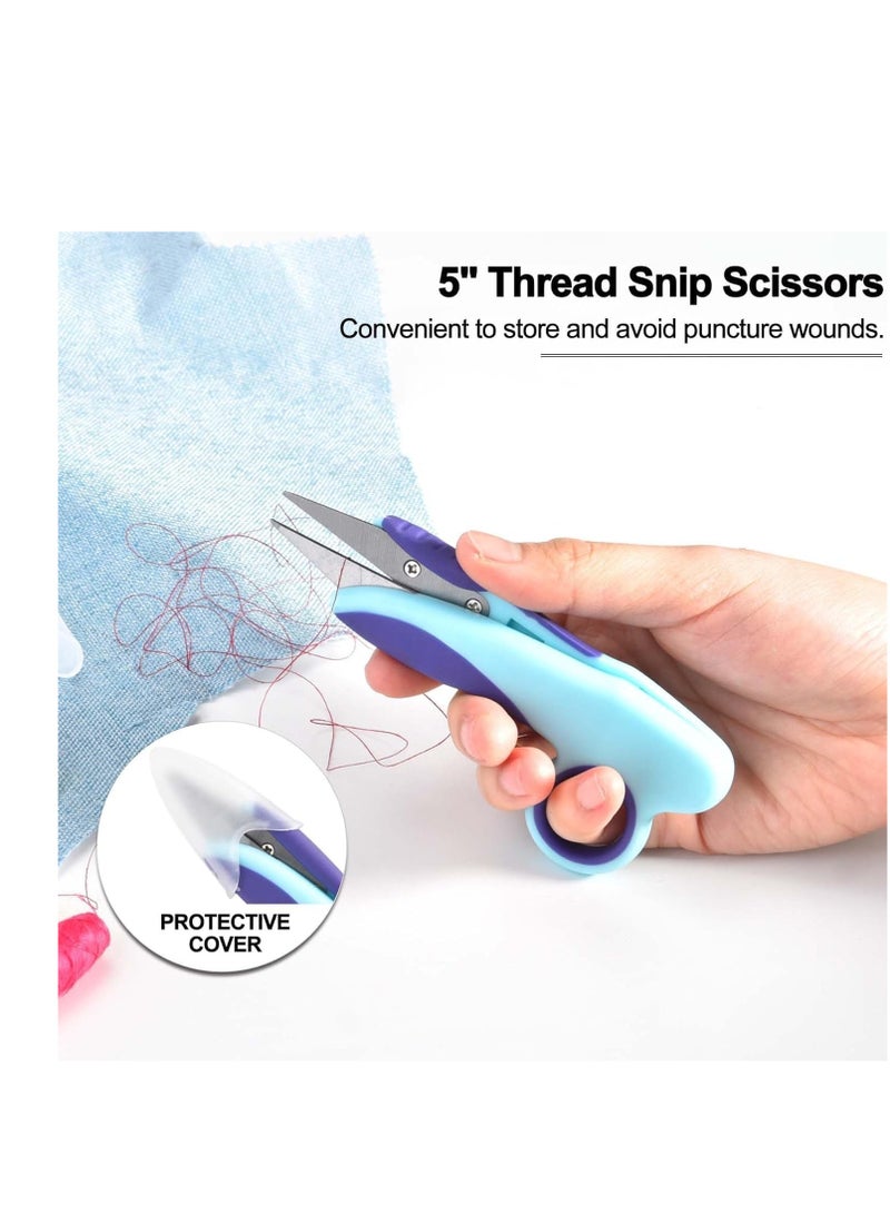 Fabric Scissors, Scissors Set with Sharp Stainless Steel Blade and Soft Handles, Including Sewing Scissors, Craft Scissors, Thread Snipers and Embroidery Scissors, 4PCs, - Image 3