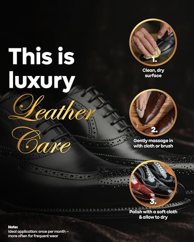 Collonil Leather Shoe Polish 1909 Crème de Luxe Black - Optimum Color Refreshing & Depth - Protects and Nourishes Smooth Leather for a Lasting Glow - 3.38 Fl Oz - Image 5