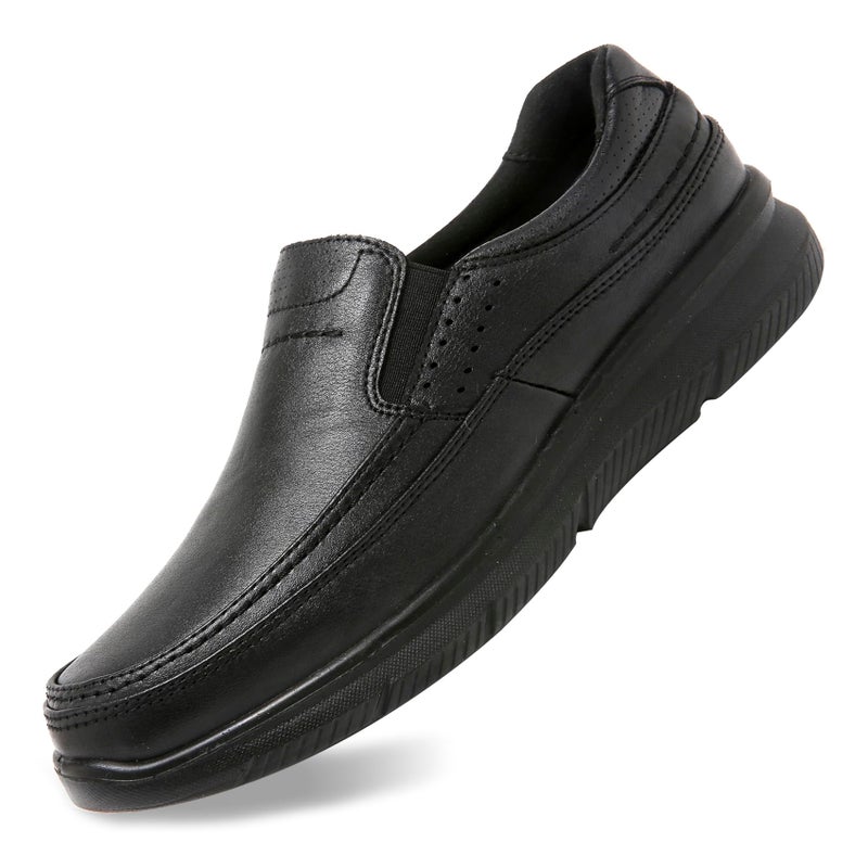 Cheval Men's Slip On Casual Loafers, Comfortable Walking Shoes for Men, Lightweight Dress Shoes for Office Driving Black - Image 1