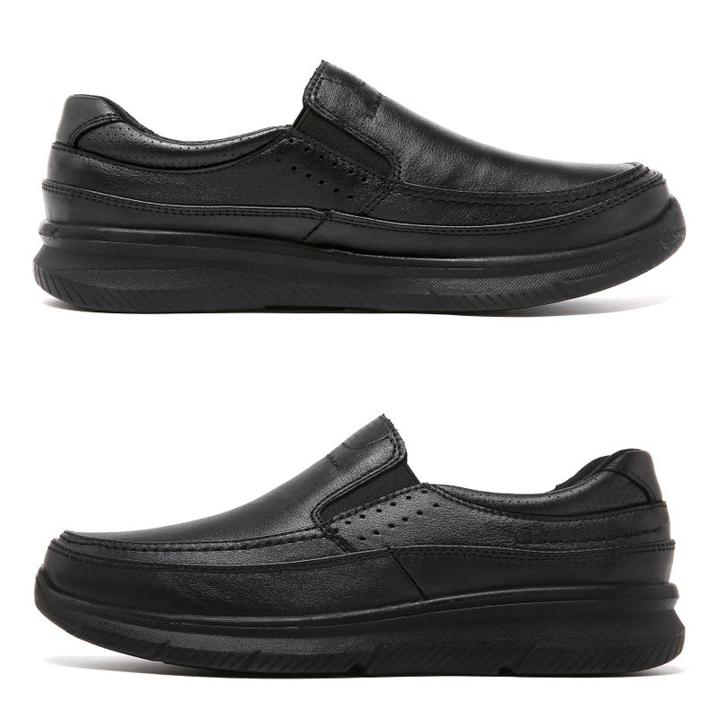Cheval Men's Slip On Casual Loafers, Comfortable Walking Shoes for Men, Lightweight Dress Shoes for Office Driving Black - Image 3