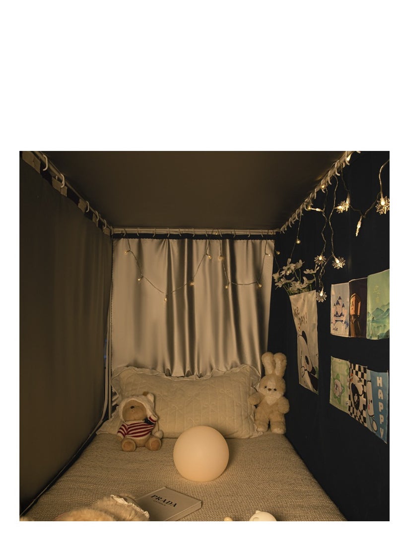 Y&D Bed Canopy Tents Curtain Blackout Curtain Single Bed Tent Curtain Student Shading Cloth Bed Canopy Mosquito Net Student Sleep Privacy Protection  - Image 2