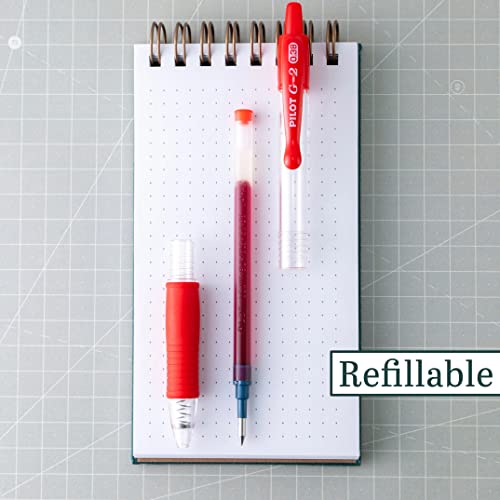Pilot G2 Premium Gel Roller Pens, Ultra Fine Point 0.38 mm, Red Pens, Pack of 12 - Ideal for School, Journaling & Office Writing - Image 3