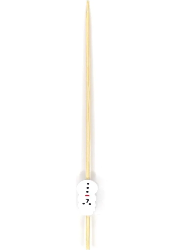Ambalaj Pazarı Packaging Market Bamboo Toothpick Snowman 12 cm 50's
