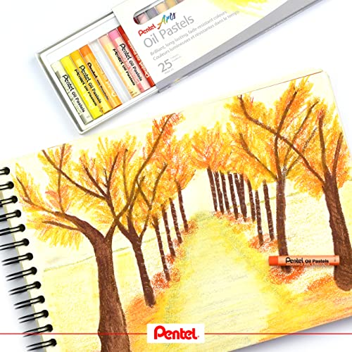 Pentel Arts Oil Pastels, Assorted colours, 1 pack of 25 sticks - Image 4