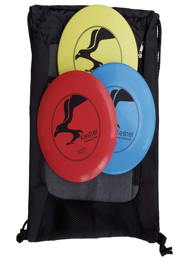 Kestrel Disc Golf Beginner Set Bundle | 3 Discs + Bag | Includes Fairway Driver, Mid-Range and Putter - Image 1