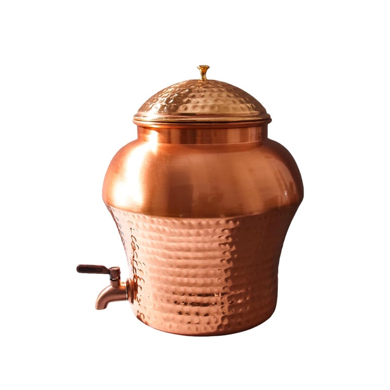 Healthsmith Healthsmith Pure Copper Mushroom Water Dispenser Leak Proof Water Dispenser with Tap 8 Liters 32 cm x 26 cm  - Image 1