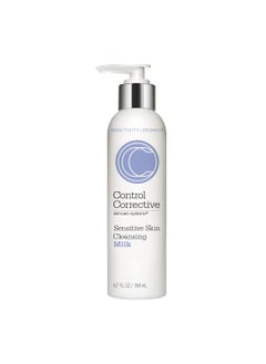 CONTROL CORRECTIVE Sensitive Skin Cleansing Milk, 6.7 Oz - Creamy, Calming Cleanser With Soothing Liden Flower, Gentle, Comfrey, Aloe Vera, Chamomomile Extracts, Removes Make-Up & Daily Build Up