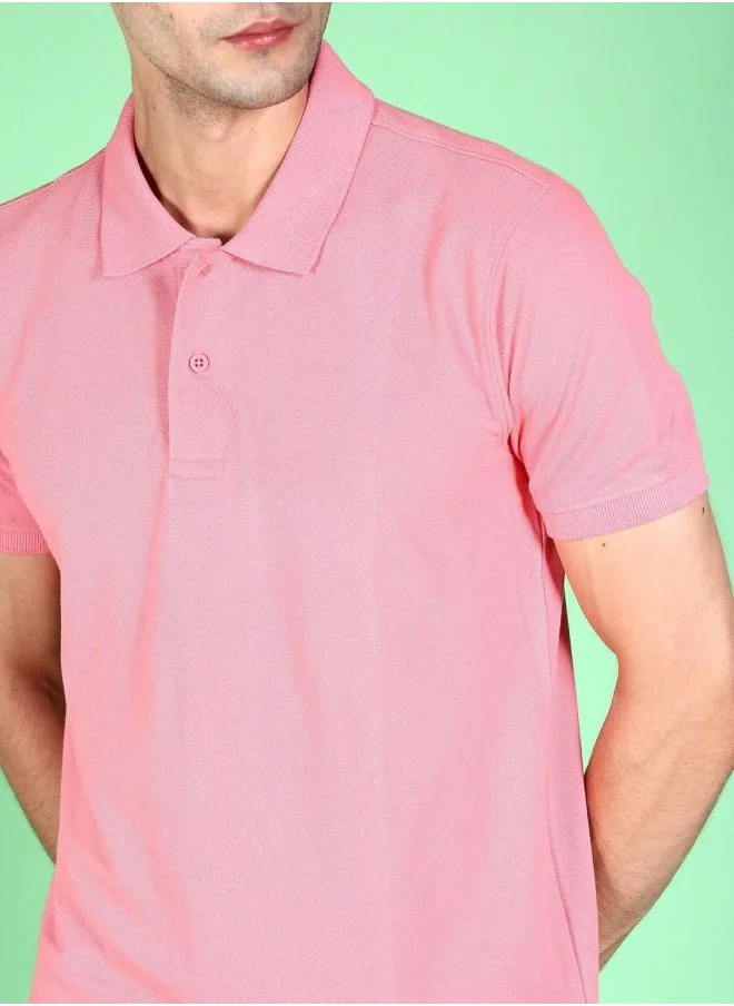 شركة المرآب الهندية Men Slim Fit Graphic Back Printed Polo Collar Tshirt