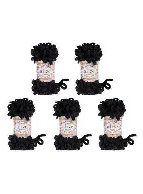 5 Pcs Alize Puffy 60 Micropolyester Hand Knitting Yarn For Blanket
