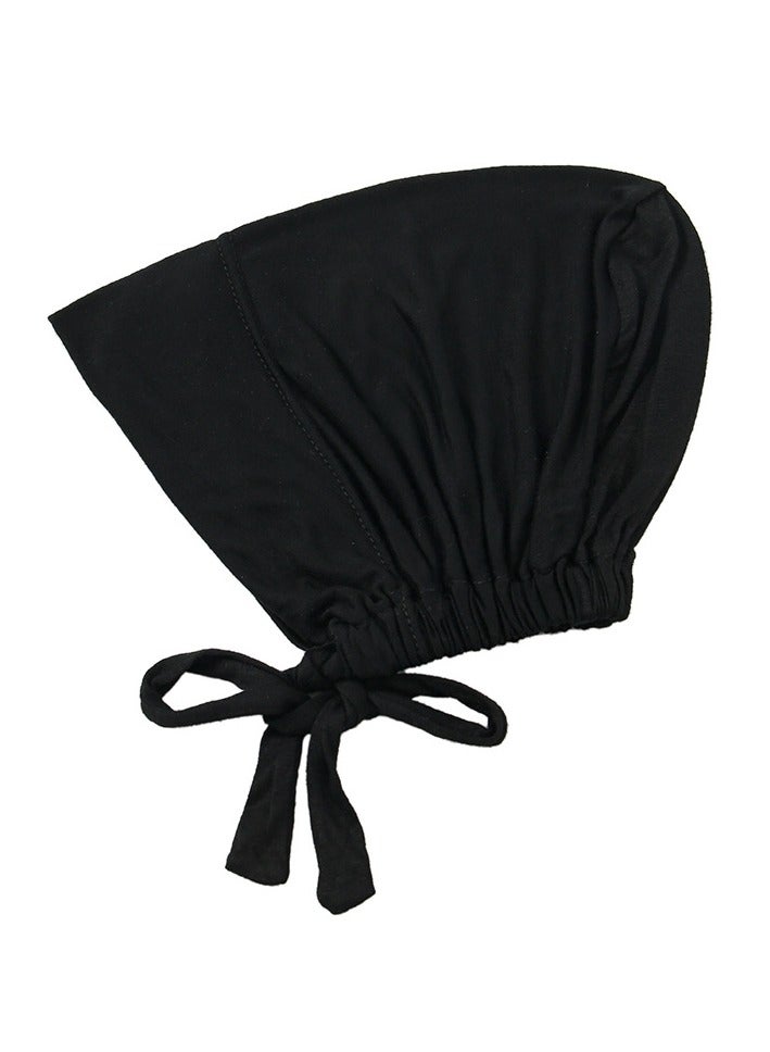 3 Pcs Women Hijab Undercap Islamic Muslim Inner Beanies Cap with Tie Back Closure, Adjustable Underscarf Hat Turban Cap India Hats Female Headwrap - Image 4