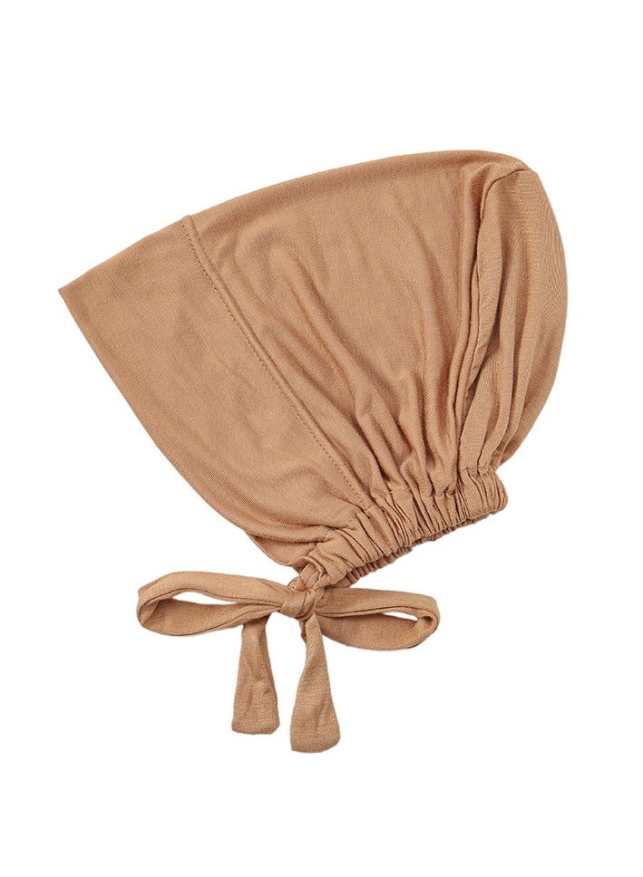 3 Pcs Women Hijab Undercap Islamic Muslim Inner Beanies Cap with Tie Back Closure, Adjustable Underscarf Hat Turban Cap India Hats Female Headwrap - Image 5
