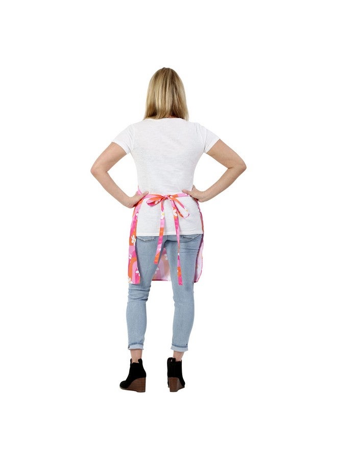 Plum Hill Groovy Pink Apron for Women - Cosmetology Apron for Hair Stylist, Nail Tech, Esthetician, Bleach Proof - Hairdresser Apron with Pockets - Image 5