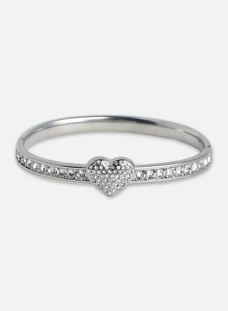 SOHI Bijou-Heart Bangle Artificial Bracelet Jewellery