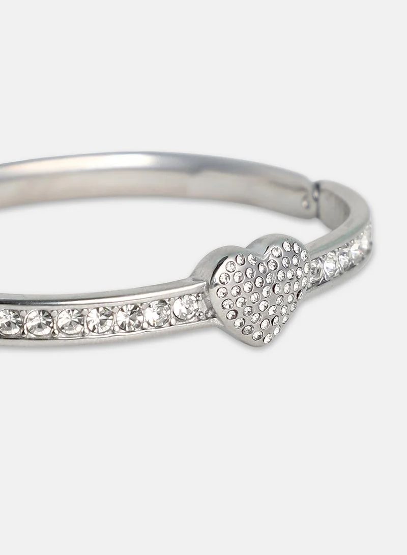 SOHI Bijou-Heart Bangle Artificial Bracelet Jewellery