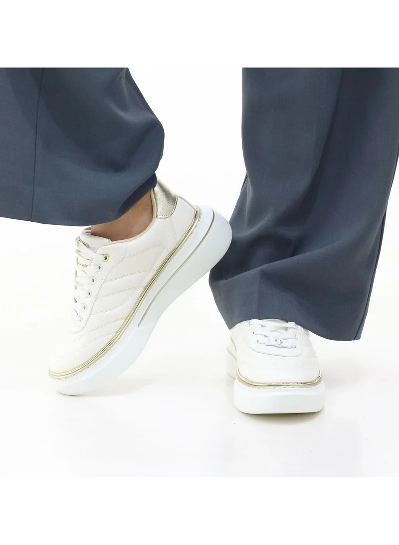 AMBEY LACE-UP WITH STRIPE DETAIL AND GOLD EYELETS SNEAKER