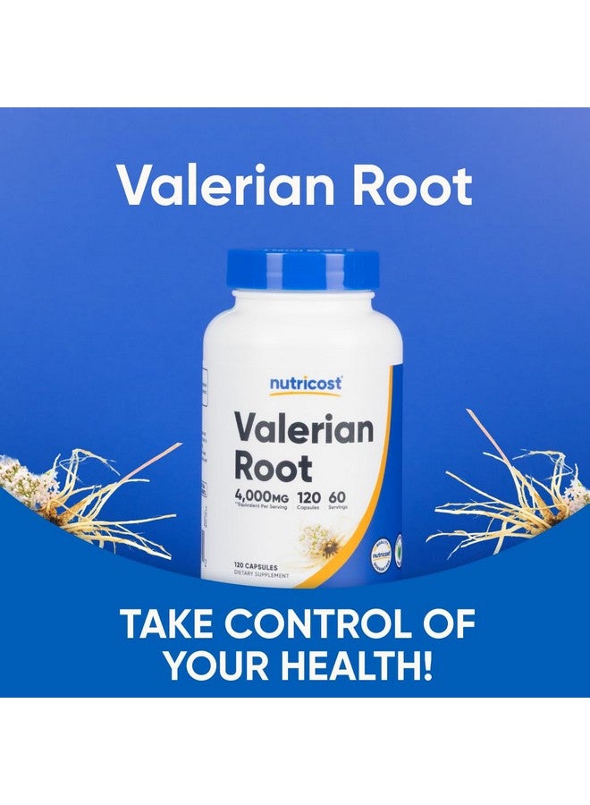 Nutricost Valerian Root Capsules (1000mg Per Serving) 120 Capsules - 4,000mg Equivalent Per Serving (4:1 Extract), Vegetarian Caps, Gluten Free, Non-GMO - Image 5