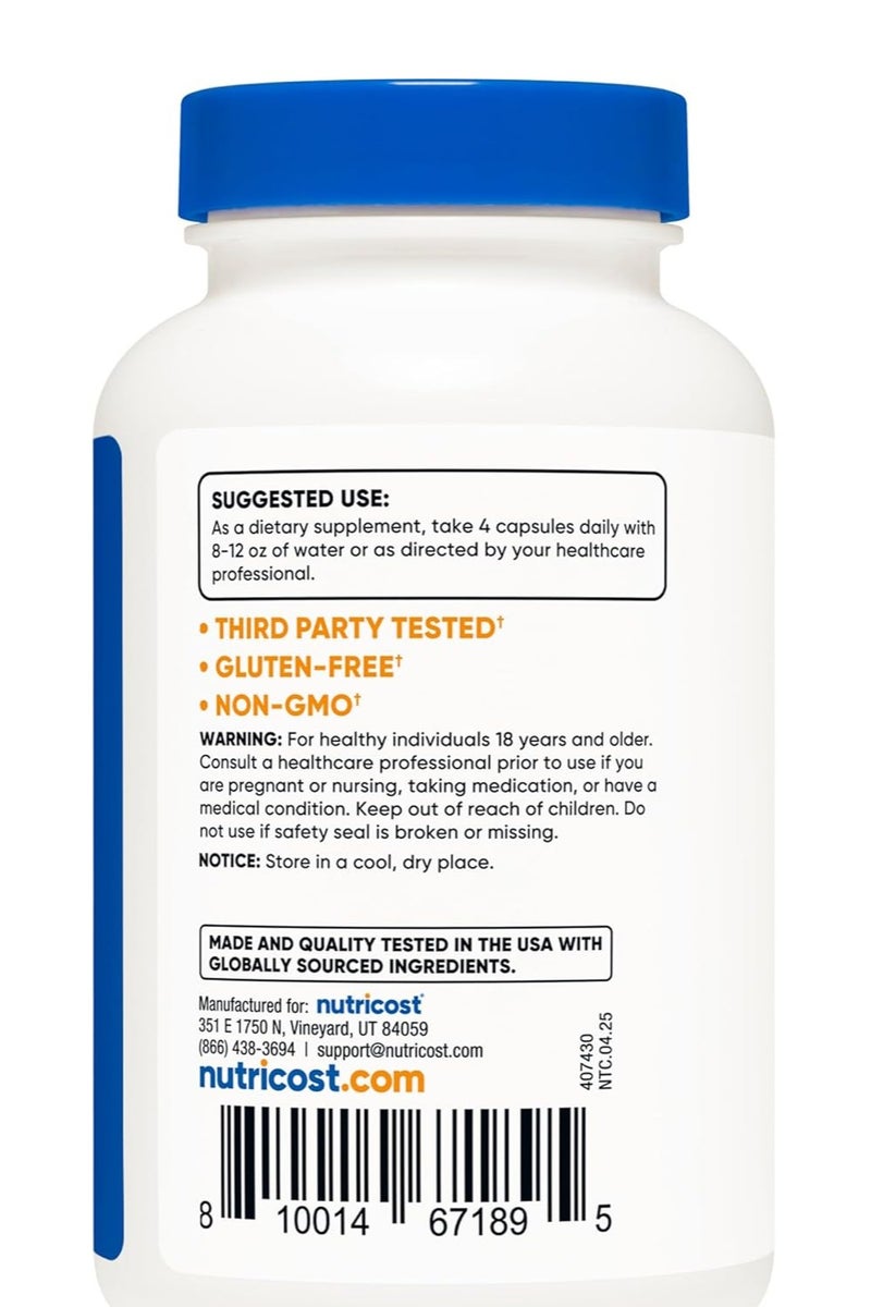 Nutricost Magnesium Citrate 420mg, 120 Veggie Capsules 30 Servings  - Image 3