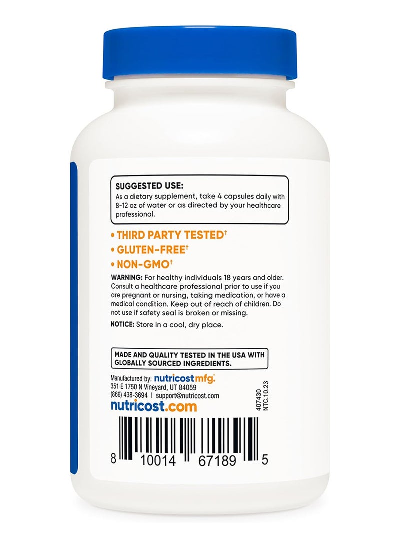 Nutricost - Magnesium Citrate 420 Mg 60 Servings 210 Mg Per Capsule 120 Vegetarian Capsules - Image 1