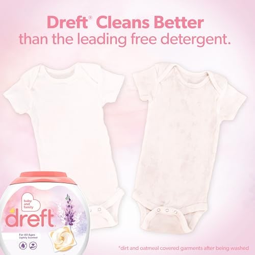 Dreft Laundry Detergent Pacs, Lightly Scented, Lavender, For Baby and Family, XL Pacs, 45 Count - Image 4