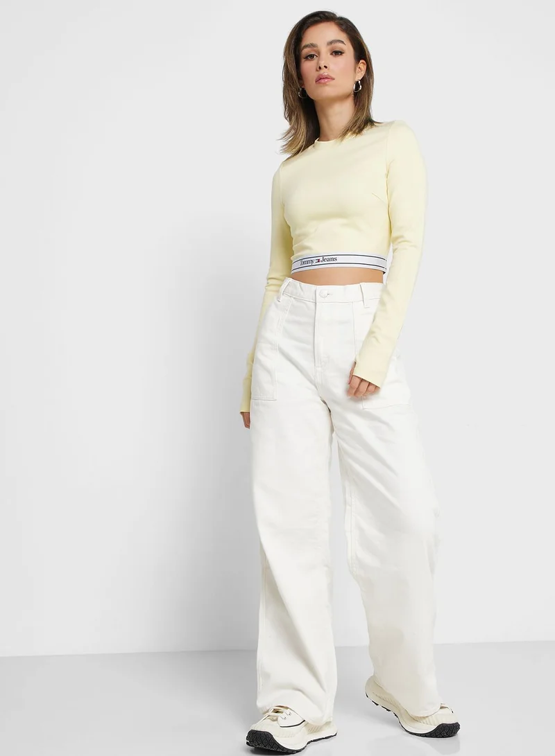 TOMMY JEANS Logo Band Crop Top