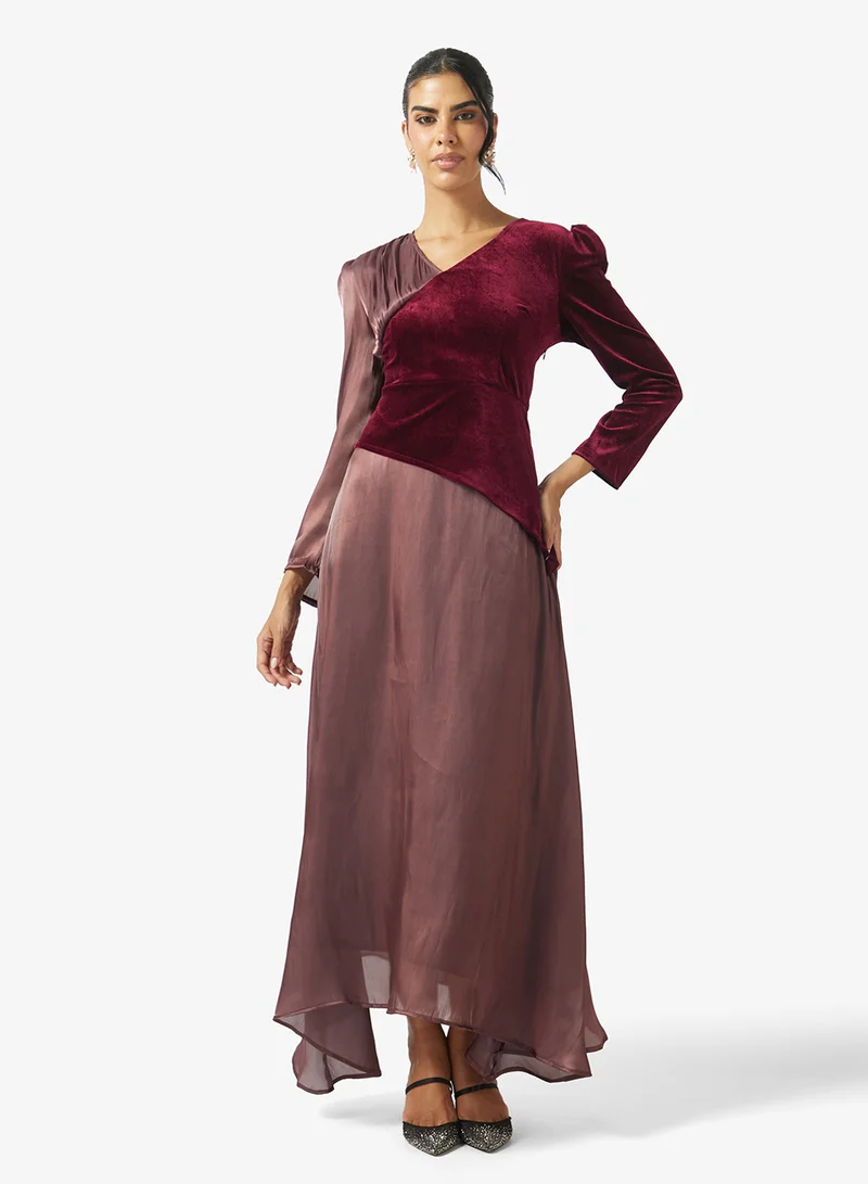 Khizana  Two Toned A-line Dress for Women | Best Price UAE