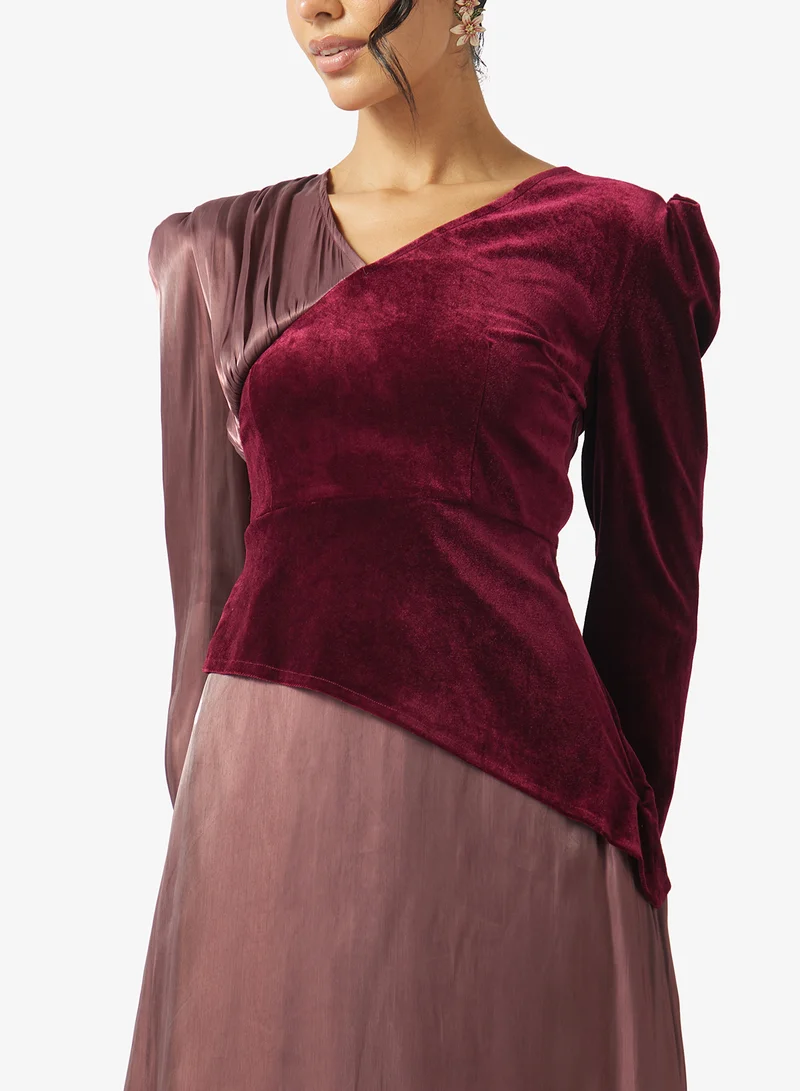 Khizana  Two Toned A-line Dress for Women | Best Price UAE