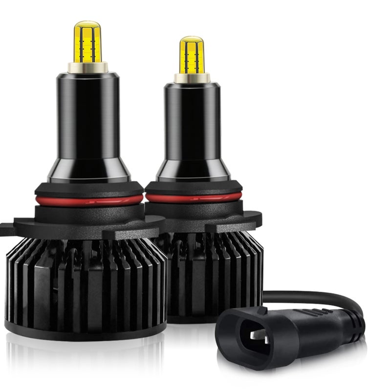 LED Headlights 9012: Unique 6-LED Chip Structure - Safe 6000K Cool White Beam for Nighttime Driving, Easy Plug-In Installation, IP65 Waterproof High Performance - Image 1