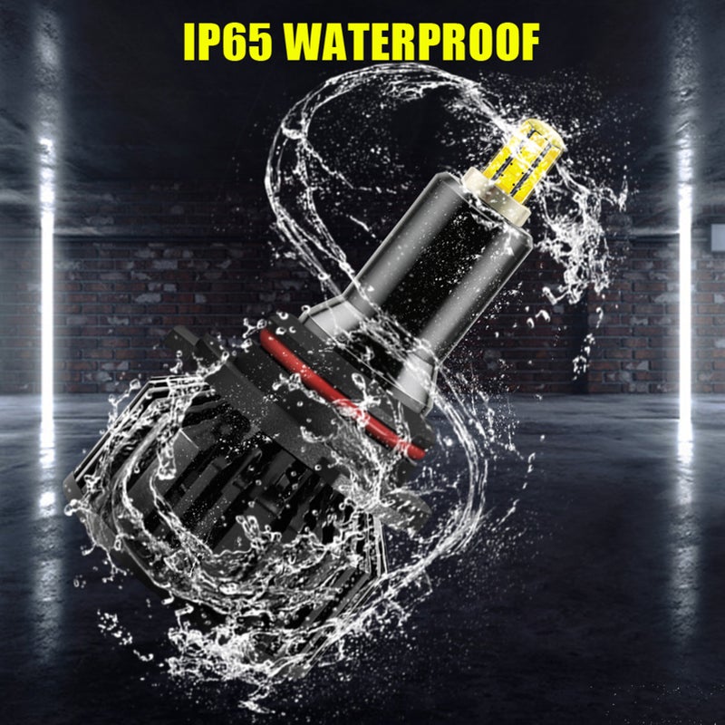 LED Headlights 9012: Unique 6-LED Chip Structure - Safe 6000K Cool White Beam for Nighttime Driving, Easy Plug-In Installation, IP65 Waterproof High Performance - Image 5